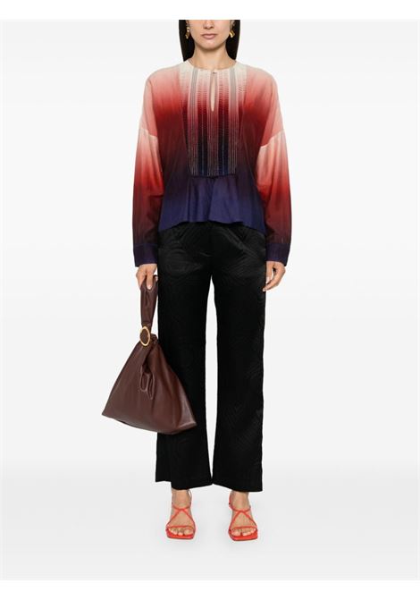 Multicolour gradient-effect pleat-detail blouse Strong strong - women FORTE FORTE | 12903BIS5012